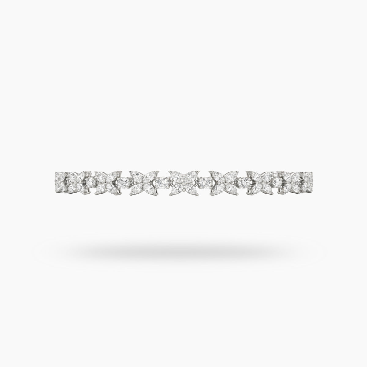 White Gold Marquise Pear Tennis Bracelet