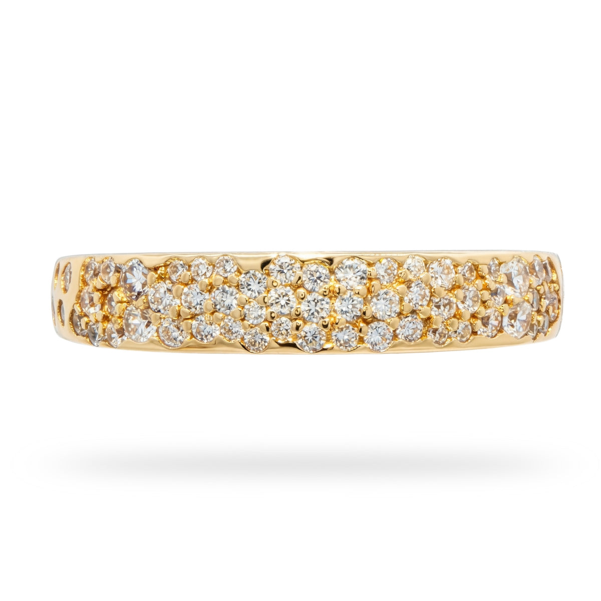 Constellation Classic Ring with White Round Stone – on Yellow Gold