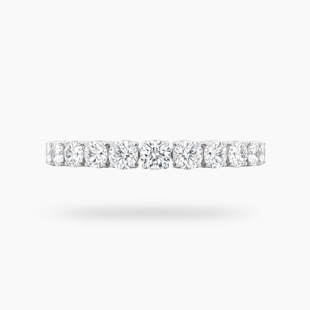 Statement Tennis Bracelet (6mm) with White Round Stone – on White Gold