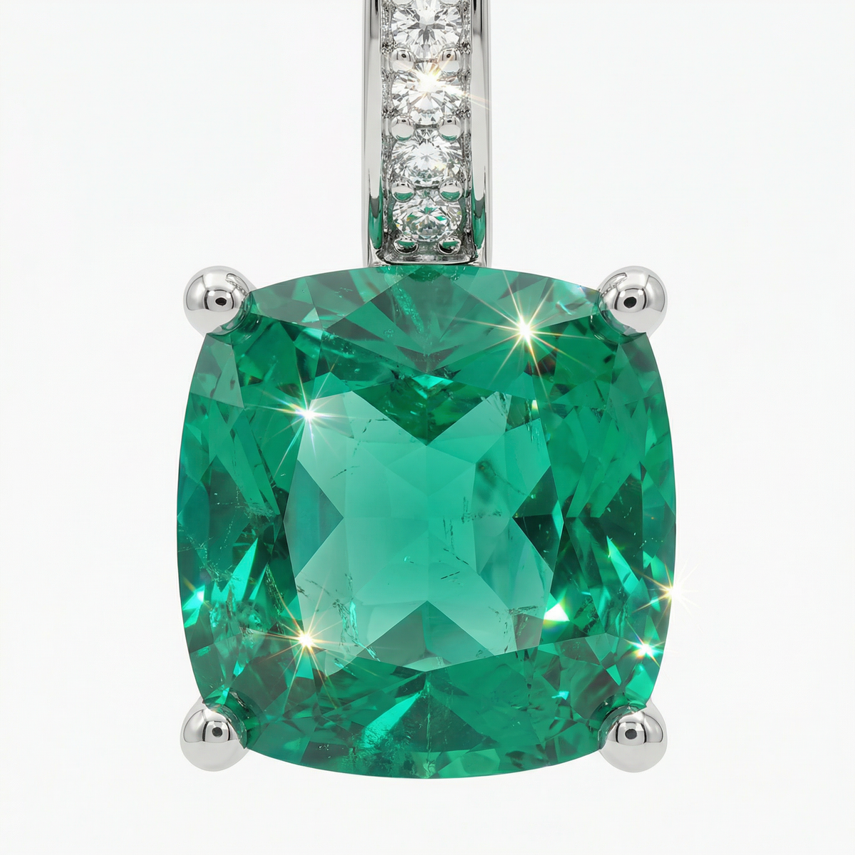 Princess Drop Earring with Paraiba Princess Stone – on White Gold