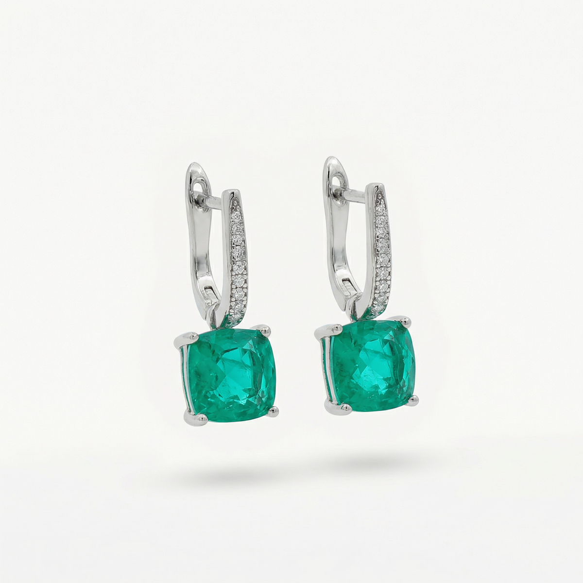 Princess Drop Earring with Paraiba Princess Stone – on White Gold