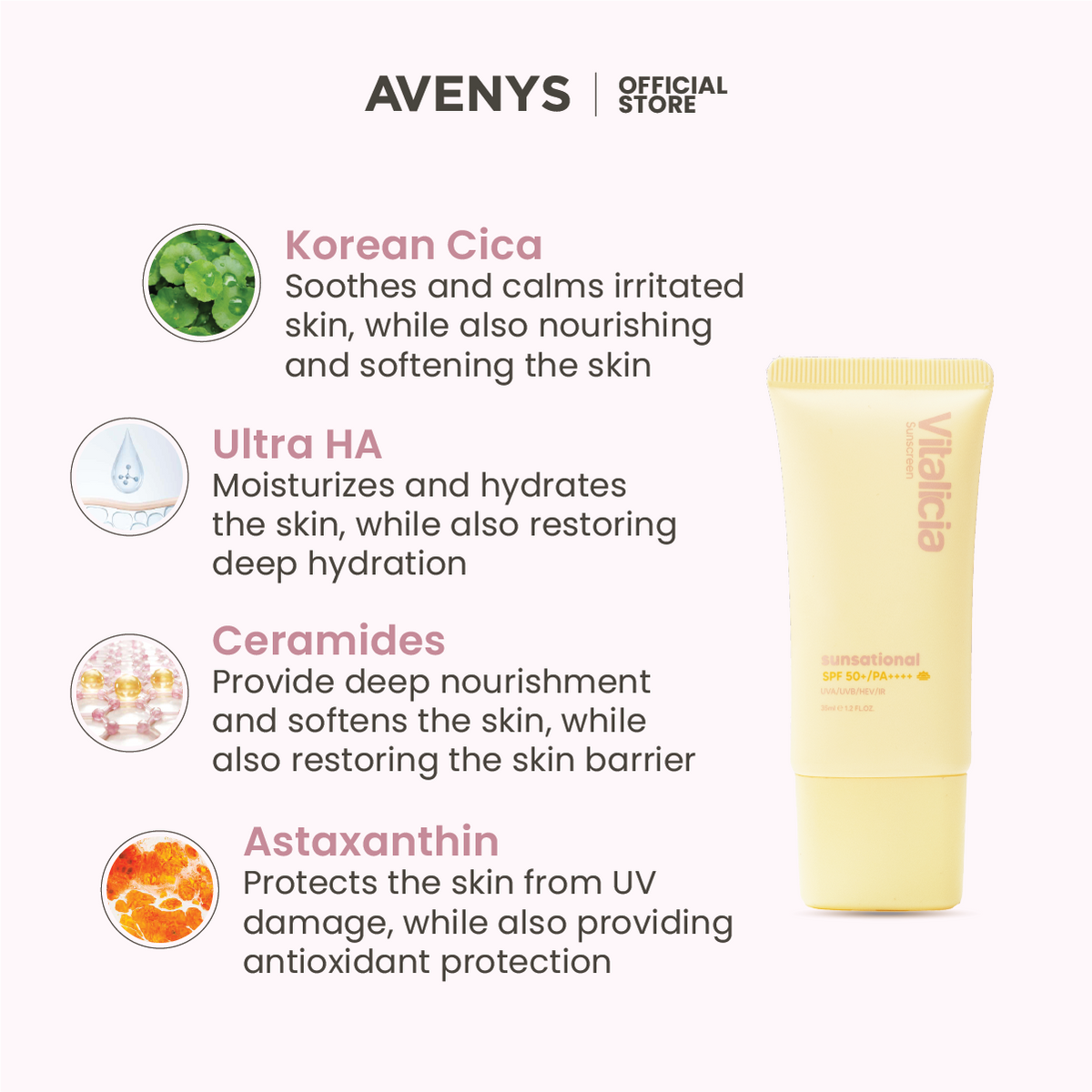 Vitalicia Sunscreen sunsational SPF 50+ PA ++++