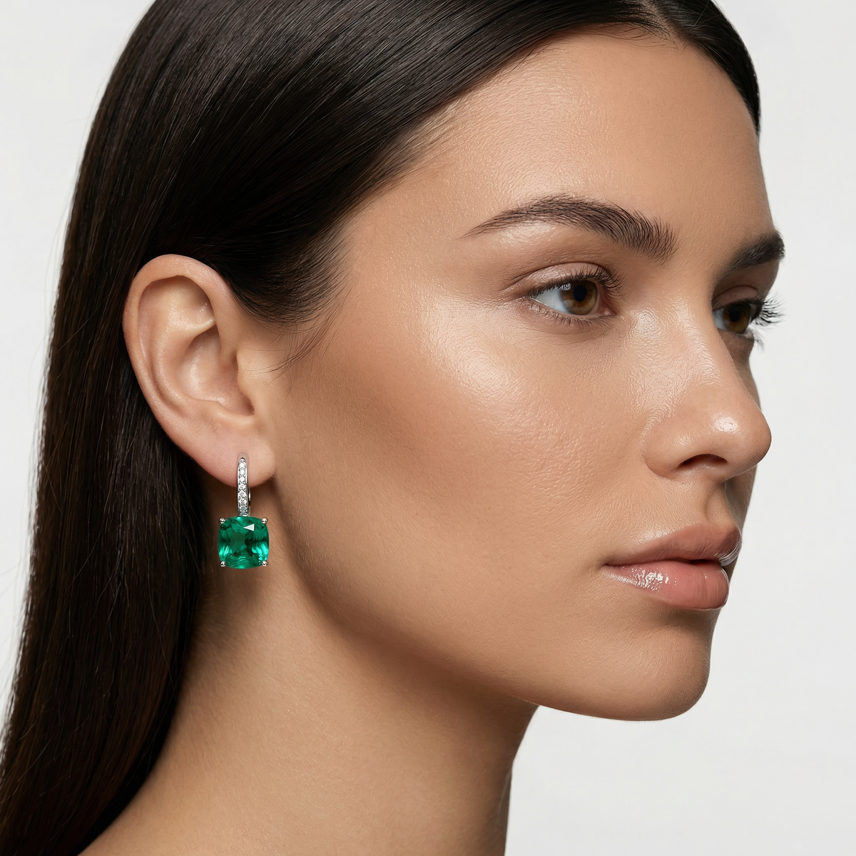 Princess Drop Earring with Paraiba Princess Stone – on White Gold