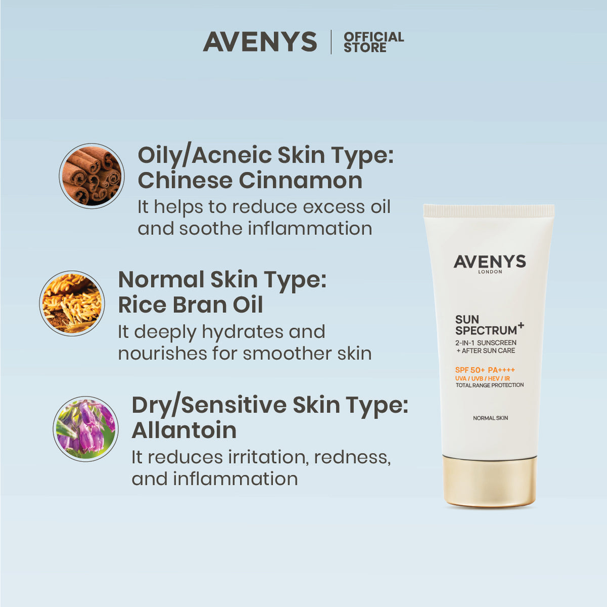 AVENYS Sun Spectrum+ (Normal & Combination Skin)