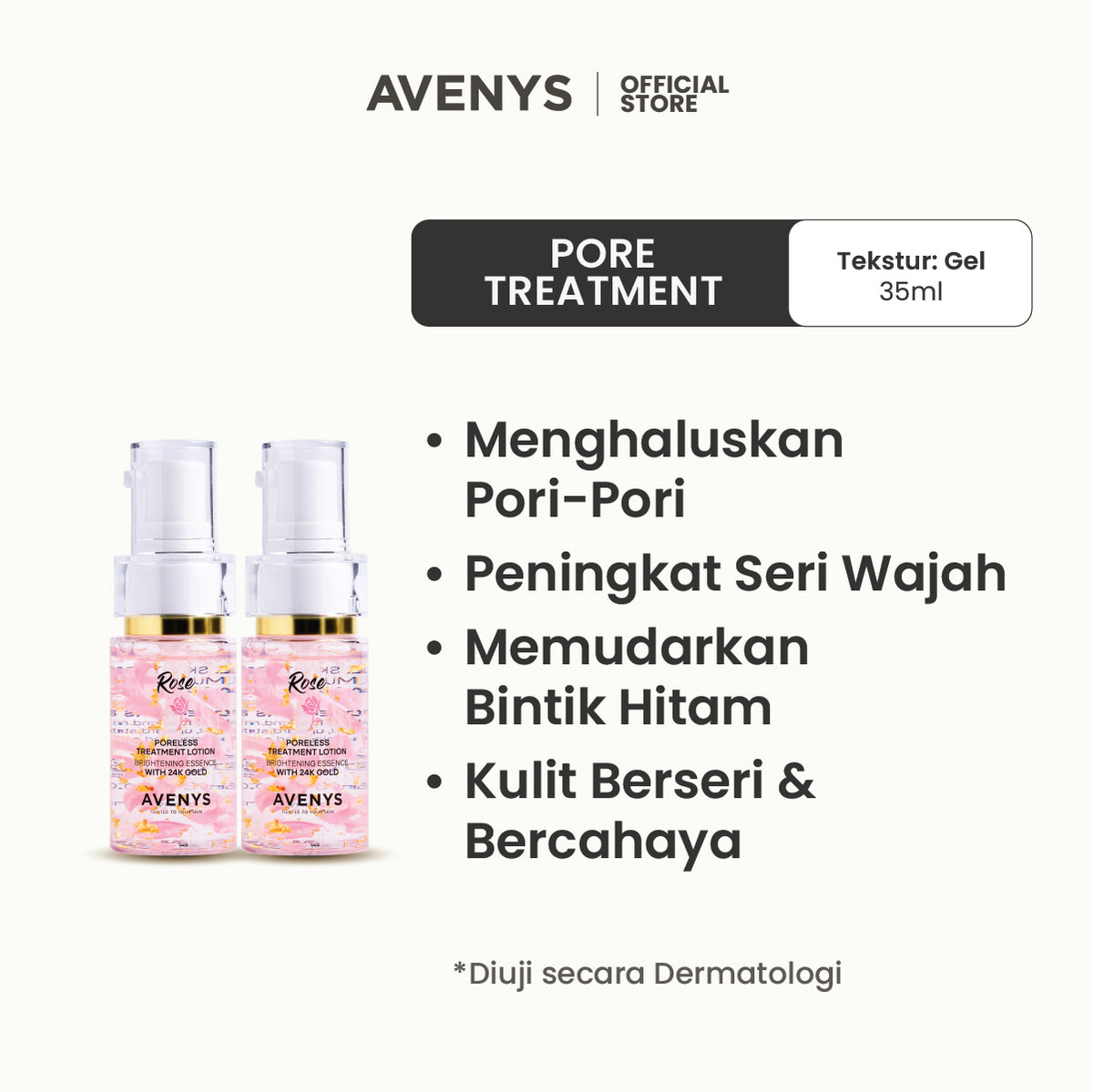 AVENYS ROSE Poreless Treatment Lotion (35ml) x2