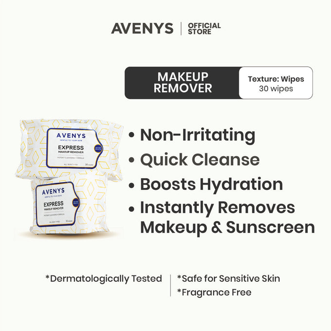 AVENYS Express Makeup Remover Wipes