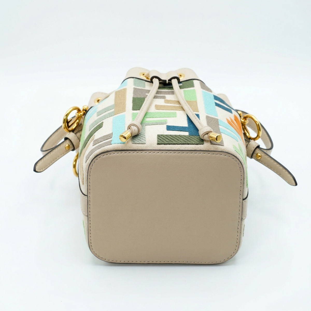Fendi Mini Mon Tresor – Multicolor FF Embroidered Canvas