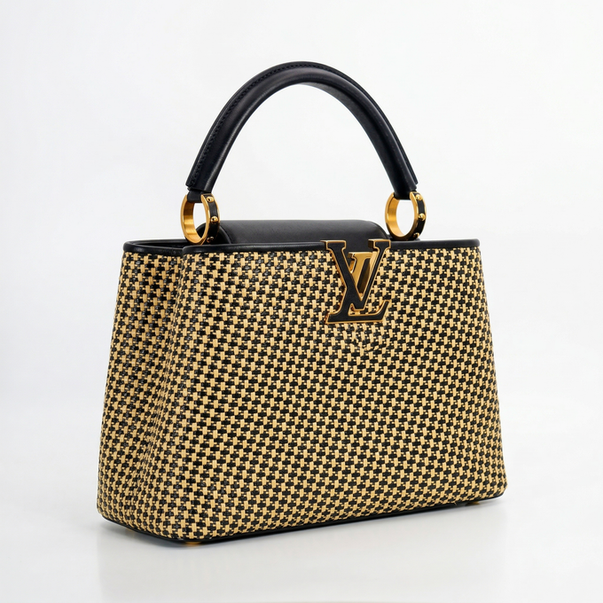 Louis Vuitton Capucines MM – Woven Raffia & Leather