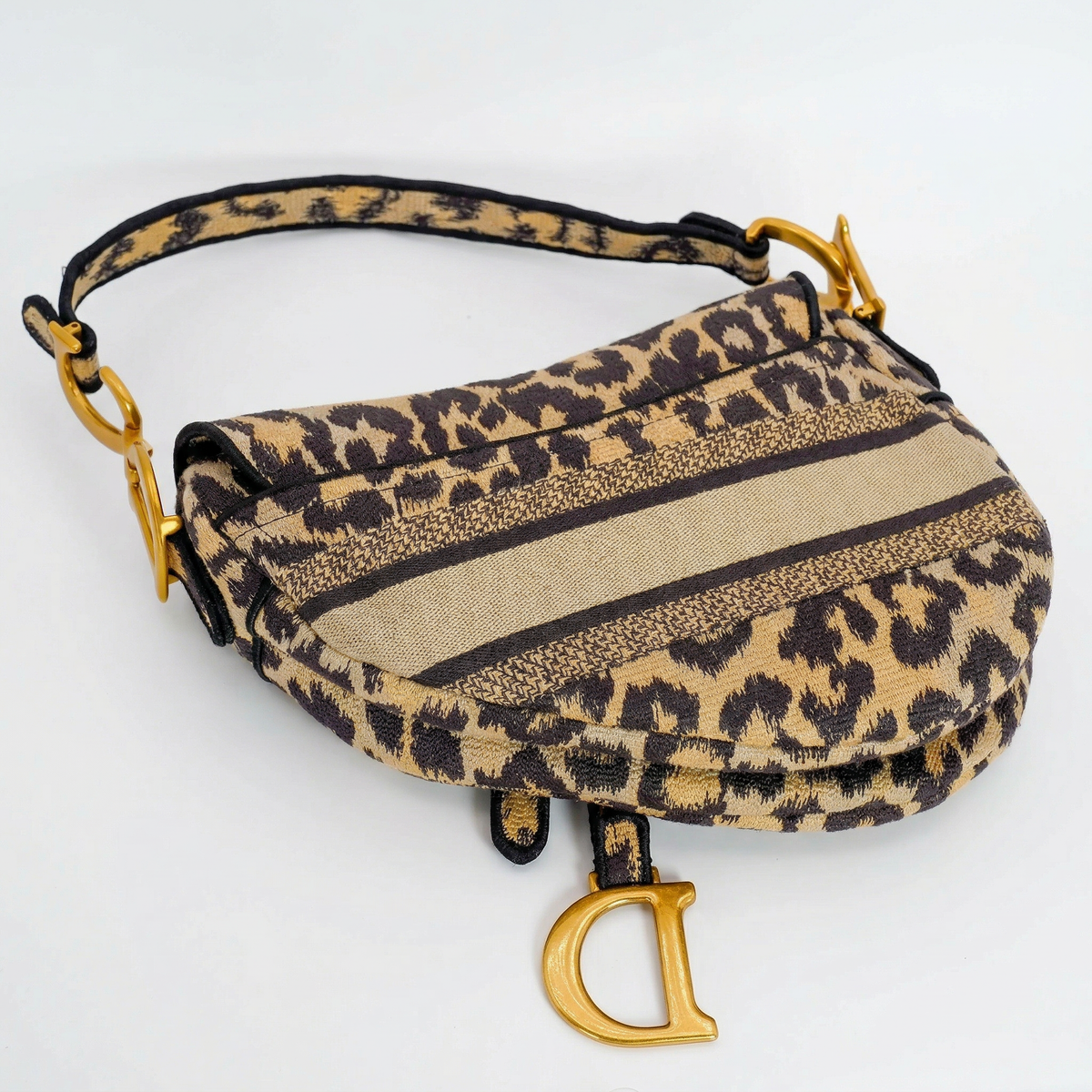 Dior Saddle Bag Medium – "Mizza" Leopard Embroidery