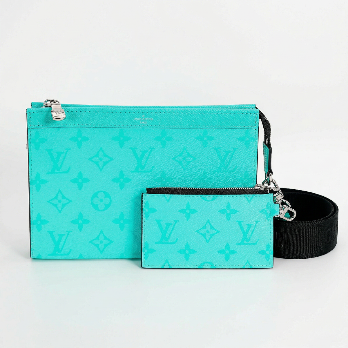 Louis Vuitton Gaston Wearable Wallet – Monogram Seal (Turquoise)