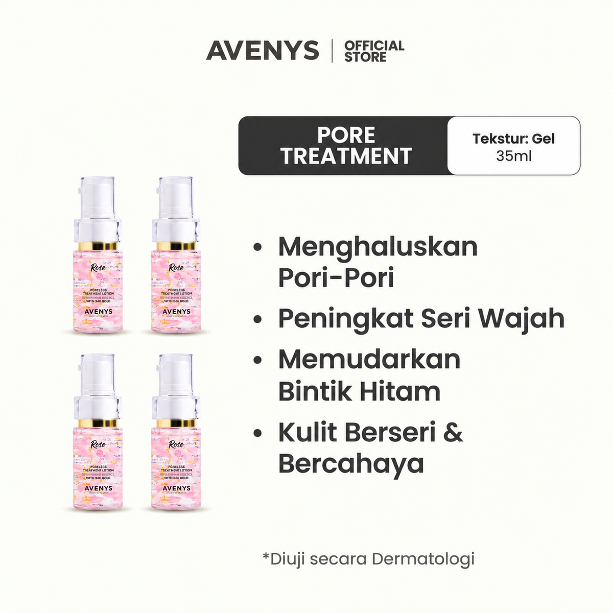 AVENYS ROSE Poreless Treatment Lotion (35ml) x4
