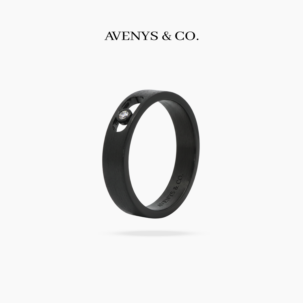 AV Glide™ Brushed Ring – on Black Gold, 2
