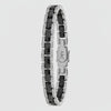 Connected Bracelet with Black Round Stone – on White Gold — WEB product video