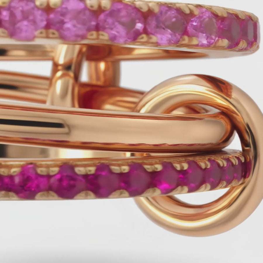 Triple Link Ring - on Yellow Gold — WEB product video
